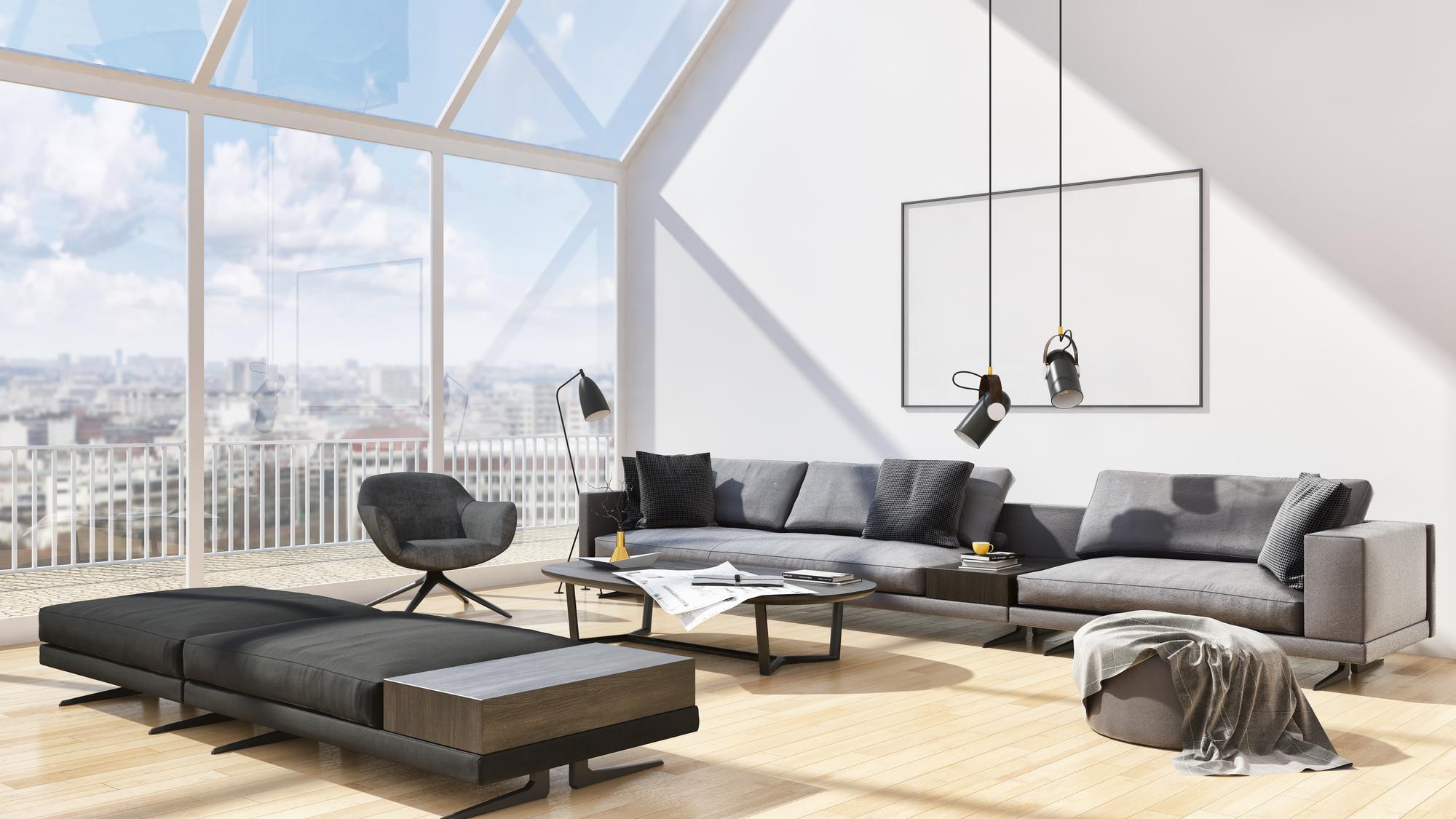 Apartament luminos mobilat cu vedere urbană